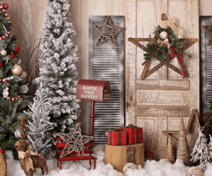 Trang trí Giáng sinh ngoài trời với các phụ kiện làm bằng gỗ