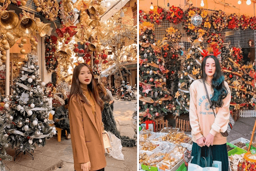 Trang trí khu du lịch mùa noel với vòng nguyệt quế