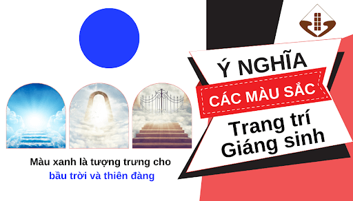 Màu xanh lam trang trí giáng sinh