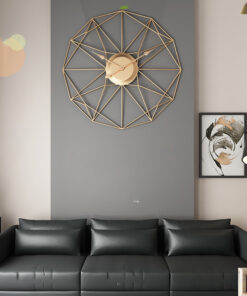 Đồng hồ treo tường phòng khách hình khối 3 chiều độc đáo