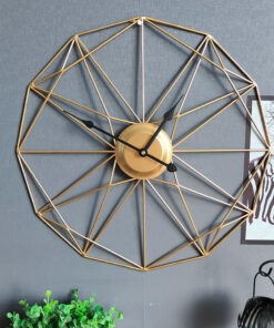 Đồng hồ treo tường phòng khách hình khối 3 chiều độc đáo