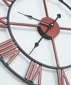 Đồng hồ treo tường sắt nghệ thuật số La Mã cổ điển.