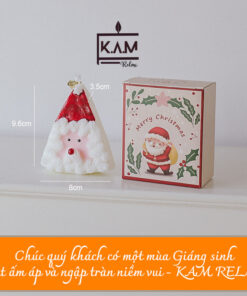 Nến thơm Handmade hình ông già Noel quà tặng Noel hương Pear Freesia