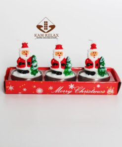 SET quà tặng nến thơm NOEL 3 hũ nến hình ông già noel, cây thông, ngôi nhà