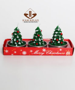 SET quà tặng nến thơm NOEL 3 hũ nến hình ông già noel, cây thông, ngôi nhà