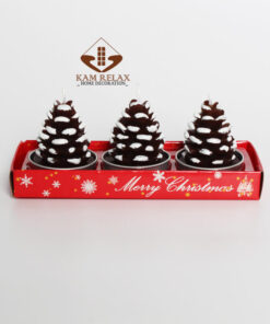 SET quà tặng nến thơm NOEL 3 hũ nến hình ông già noel, cây thông, ngôi nhà