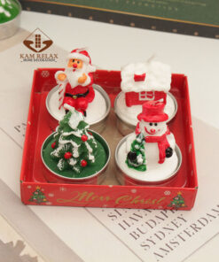 SET quà tặng nến thơm NOEL 4 hũ nến thơm Giáng sinh
