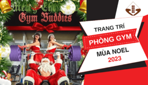 Trang trí quán gym đón noel