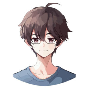 Avatar cute nam đeo kính