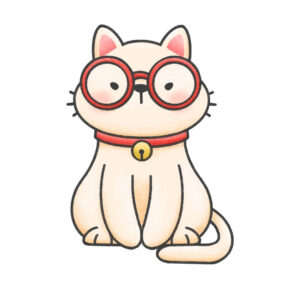 Avatar mèo đeo kính cute