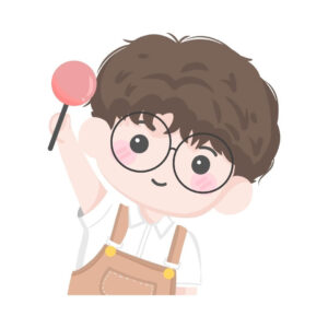 Chibi nam ảnh avatar đeo kính