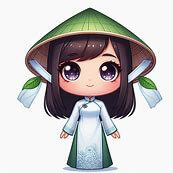 Ảnh cute chibi nữ mặc áo dài
