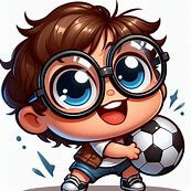 Hình nam chibi chơi bóng đá