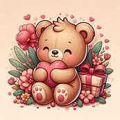 Avatar màu hồng cute con gấu