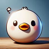 Avatar vô tri hài hước chibi vịt trắng
